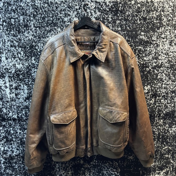 Wilsons Leather Other - Wilsons Adventure Bound Leather Bomber Jacket Brown Thinsulate XXLT Aviator